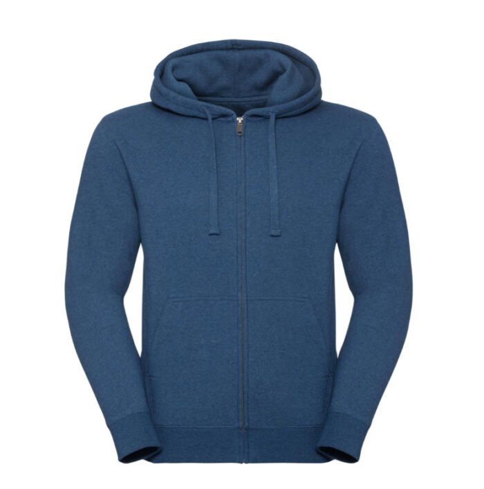 russell heren hoodie vest 280gr m2 blauw
