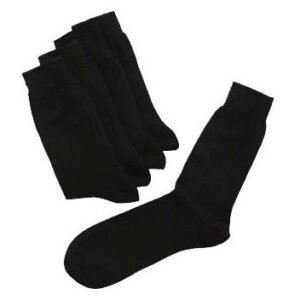 professionele sokken in zwart 100% katoen (5 stuk) 2