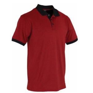 lma chaux polo shirt rood zwart (9163)
