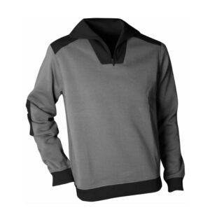lma arizona sweater met rits grijs zwart (9070)