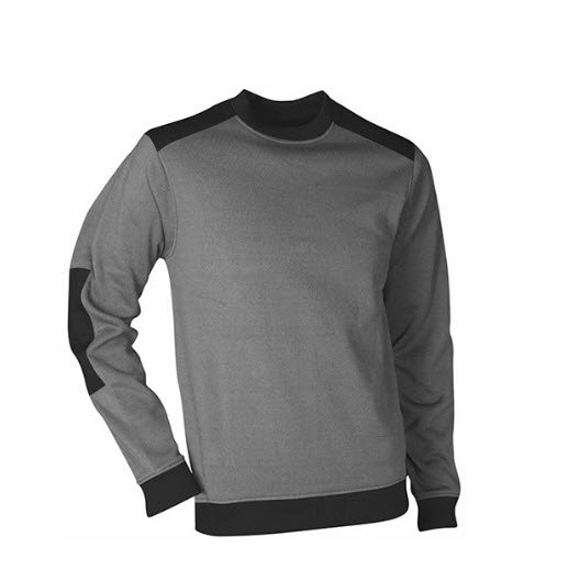 lma sweater atlanta duo fleece polyester (9068) grijs zwart